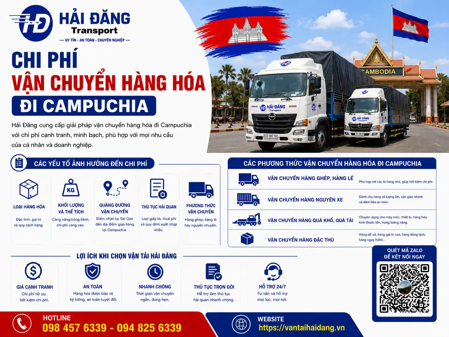 Chành xe Sài Gòn đi Campuchia và chi phí vận chuyển hàng hoá đi Campuchia
