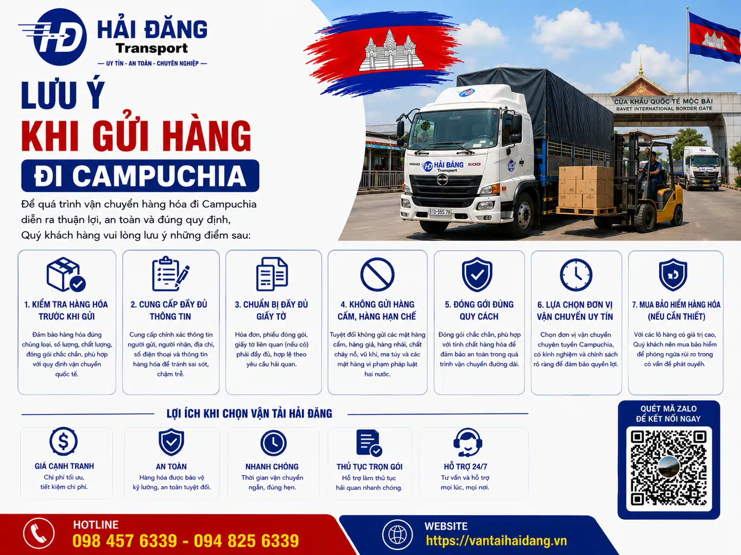 Chành xe Sài Gòn đi Campuchia chia sẽ những lưu ý khi gửi hàng đi Campuchia